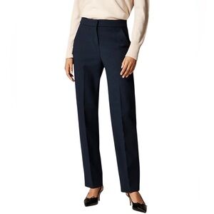 J. Crew New Kate 4 Season Carreman Stretch Navy Blue Womens Trousers Pants NWT 8